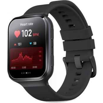 Smartwatch 70Mai Saphir, Geam din safir, GPS, Control vocal Alexa, Negru