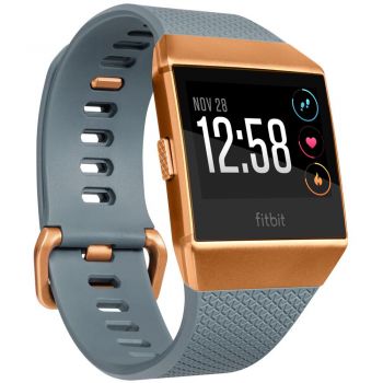 Smartwatch Fitbit Ionic, Curea Slate Blue, Burnt Orange de firma original