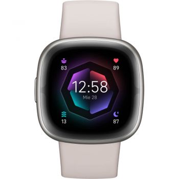 Smartwatch Fitbit Sense 2, NFC, Lunar White ieftin