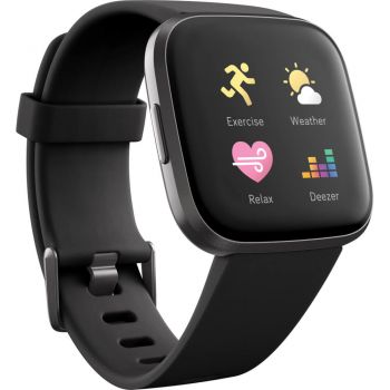 Smartwatch Fitbit Versa 2, NFC, Black Carbon ieftin