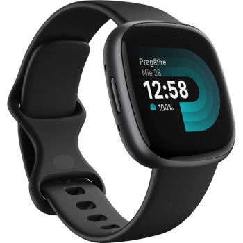 Smartwatch Fitbit Versa 4, NFC, Negru