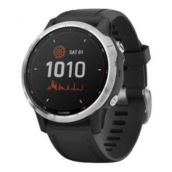 Smartwatch Garmin fenix 6S Solar, 42 mm, GPS, Negru/Argintiu de firma original