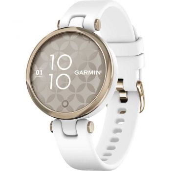Smartwatch Garmin Lily, Cream Gold/White, Curea silicon