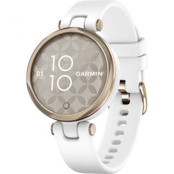 Smartwatch Garmin Lily, Cream Gold/White, Curea silicon ieftin