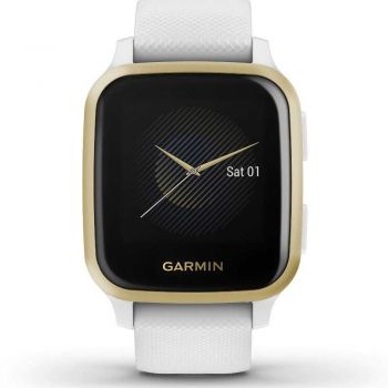 Smartwatch Garmin Venu Sq, Light Gold/White de firma original