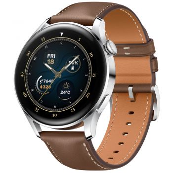 Smartwatch Huawei Watch 3, 46mm, Brown Leather
