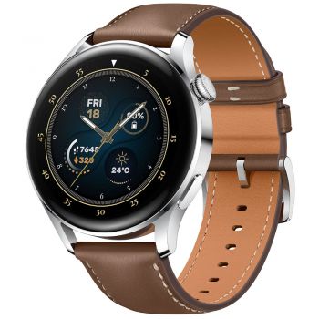 Smartwatch Huawei Watch 3, 46mm, Brown Leather de firma original