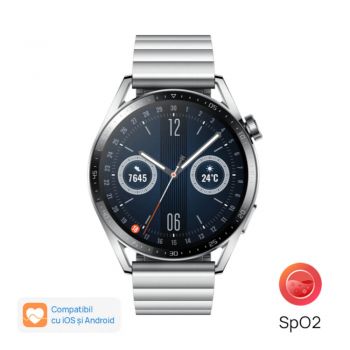 Smartwatch Huawei Watch GT 3 Jupiter-B19T Elite, Stainless Steel ieftin