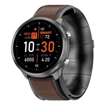 Smartwatch iSEN Watch P30, IP67, Negru/Maro inchis de firma original