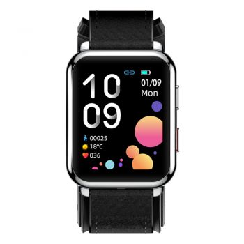 Smartwatch iSEN Watch P80, 39mm, Argintiu/Negru