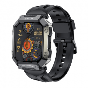 Smartwatch iSEN Watch PG333, Bluetooth, IP68, Negru