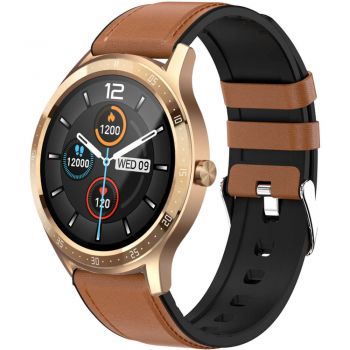 Smartwatch MaxCom FW43 Cobalt 2, Bluetooth, Auriu ieftin