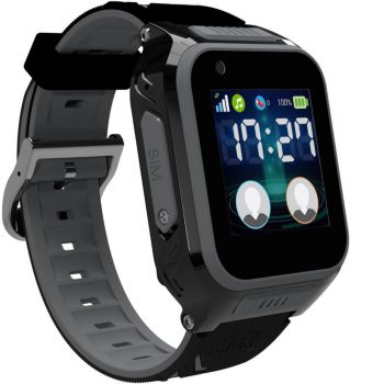 Smartwatch pentru copii MyKi 4 LTE, Protectie la apa IP67, GPS, Wi-Fi, Negru/Gri ieftin