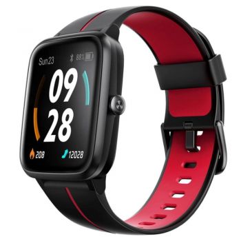 Smartwatch Ulefone Watch GPS, Waterproof, Negru/Rosu