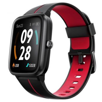 Smartwatch Ulefone Watch GPS, Waterproof, Negru/Rosu de firma original