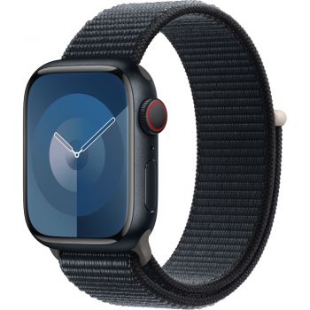 Apple Watch S9, Cellular, 41mm, Midnight Aluminium Case, Midnight Sport Loop