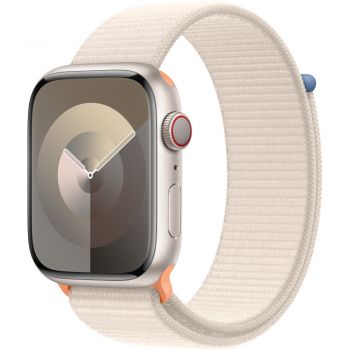 Apple Watch S9, Cellular, 45mm, Starlight Aluminium Case, Starlight Sport Loop