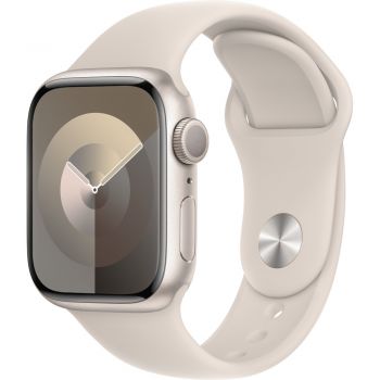 Apple Watch S9, GPS, 41mm, Starlight Aluminium Case, Starlight Sport Band - S/M