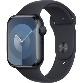 Apple Watch S9, GPS, 45mm, Midnight Aluminium Case, Midnight Sport Band - S/M