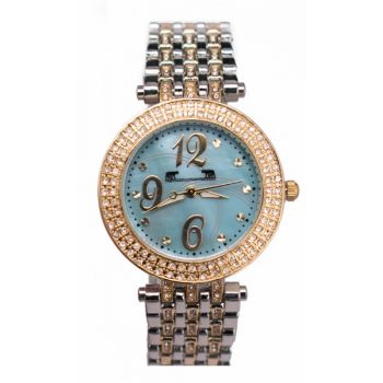 Ceas Dama Matteo Ferari Gold&Silver/Blue Elegant V Ochelari Cadou