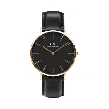 Daniel Wellington ceas Classic 40 Sheffield barbati, culoarea negru de firma original