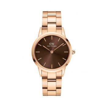 Daniel Wellington ceas Iconic Link Amber 32 femei, culoarea auriu ieftin