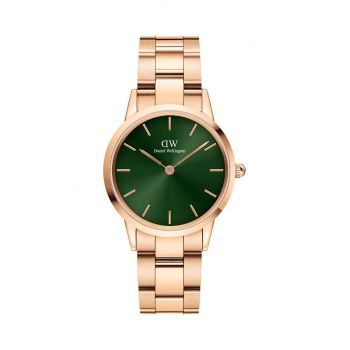 Daniel Wellington ceas Iconic Link Emerald 32 femei, culoarea auriu