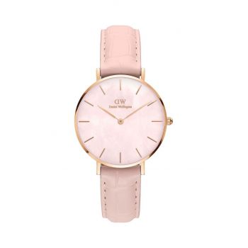 Daniel Wellington ceas Petite 32 Rouge femei, culoarea roz de firma original