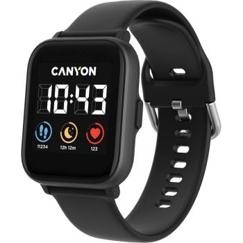 SmartWatch Canyon Salt negru, curea silicon negru SmartWatch Canyon Salt negru, curea silicon negru