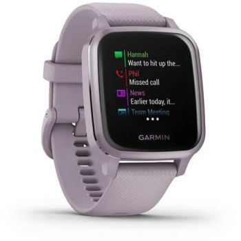 SmartWatch Garmin Venu Sq, aluminiu orchid, curea silicon orchid