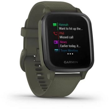 SmartWatch Garmin Venu Sq Music Edition, aluminiu negru, curea silicon verde SmartWatch Garmin Venu Sq Music Edition, aluminiu negru, curea silicon verde