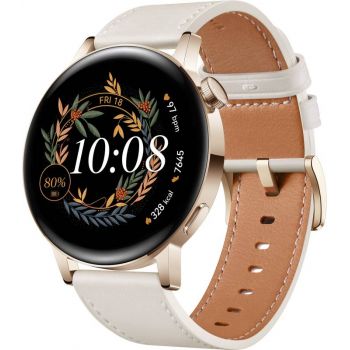 SmartWatch Huawei WATCH GT 3, 42mm, Elegant Edition, White Leather SmartWatch Huawei WATCH GT 3, 42mm, Elegant Edition, White Leather