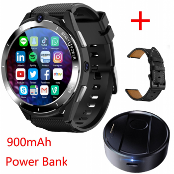 Smartwatch iSEN Watch Z40 Negru 4G, Android 11, Power Bank, 6GB RAM, 128GB ROM, Monitorizare functii vitale, HD 1.6