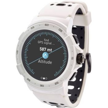 SmartWatch Mykronoz ZeSport 2, alb-negru, curea silicon alb-negru