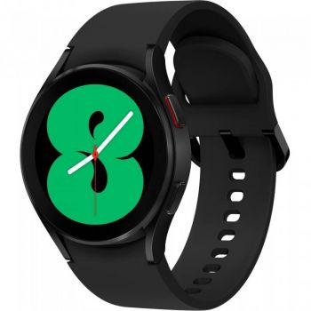 SmartWatch Samsung Galaxy Watch 4, 40 mm, negru, curea silicon negru, Wi-Fi, Bluetooth, GPS, NFC, rezistent la apa