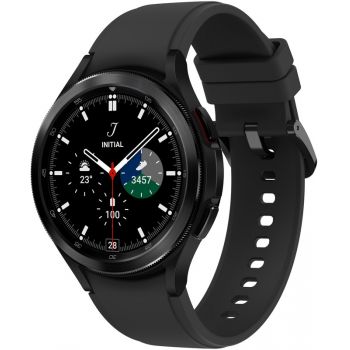 SmartWatch Samsung Galaxy Watch 4 Classic, LTE, 46 mm, otel negru, curea silicon negru, Wi-Fi, Bluetooth, GPS, NFC, rezistent la apa SmartWatch Samsung Galaxy Watch 4 Classic, LTE, 46 mm, otel negru, curea silicon negru, Wi-Fi, Bluetooth, GPS, NFC, rezistent la apa
