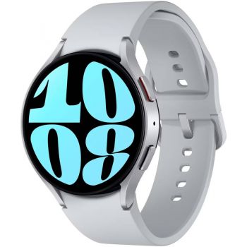 SmartWatch Samsung Galaxy Watch 6, LTE, 44 mm, Silver, Wi-Fi, Bluetooth, GPS, NFC, Rezistent la apa