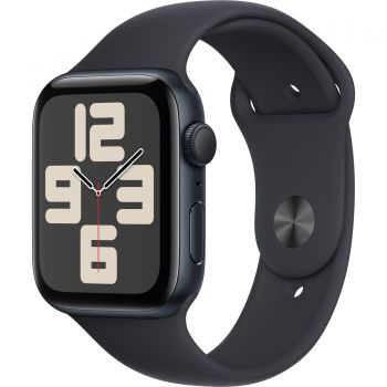 Apple Watch SE2 2023, GPS, 44 mm,, Midnight Sport Band, Midnight Aluminium Case, S/M