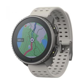 Ceas activity outdoor tracker Suunto VERTICAL Titanium Solar, bratara silicon, Rezistenta la apa, Gri