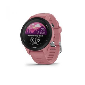 Ceas activity tracker Garmin Forerunner 255S, Android/iOS, Bluetooth, bratara silicon, Rezistenta la apa, Roz