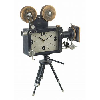 Ceas de masa Charles Cinema 259-1 Alama Antichizata / Negru, L33xl16xH45 cm