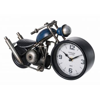 Ceas de masa Charles Motorcycle 007-2 Bleumarin / Negru, L32xl10,5xH18 cm