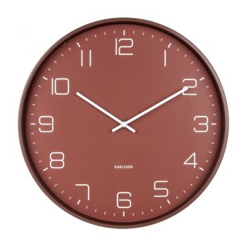 Ceas de perete Karlsson Lofty, ø 40 cm, roșu