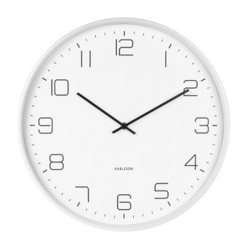 Ceas de perete Karlsson Lofty, Ã¸ 40 cm, alb
