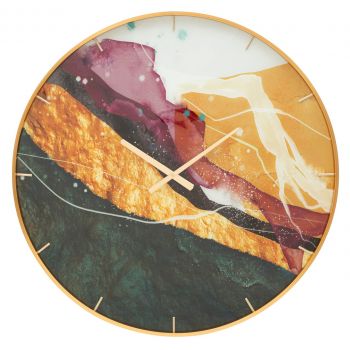 Ceas de perete, Mity, Mauro Ferretti, Ø80 cm, sticla/MDF/metal, multicolor