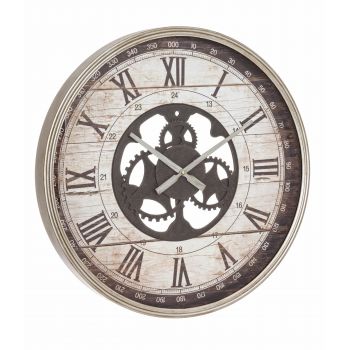 Ceas de perete Ticking Q43 Negru Antichizat / Grej, Ø60 cm