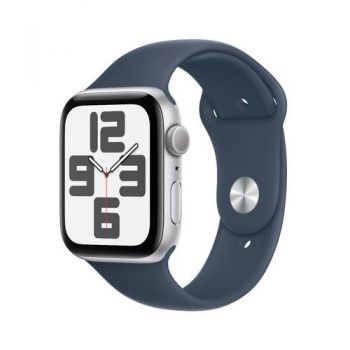 Ceas inteligent Smartwatch Apple Watch SE (2023) GPS, Retina LTPO OLED Capacitive touchscreen 1.78inch, Bluetooth, Wi-Fi, Bratara Silicon M/L, Carcasa Aluminiu 44mm, Rezistent la apa (Albastru) ieftin