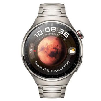 Ceas inteligent Smartwatch Huawei Watch 4 Pro, 48mm, Carcasa Titan Aerospace-Grade Medes-L19M, e-SIM, Argintiu