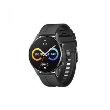 Ceas inteligent Smartwatch IMILAB W12, Display TFT LCD 1.32inch, Bluetooth, Bratara Silicon, Rezistent la apa IP68, Monitorizare SpO2, Android/iOS (Negru)