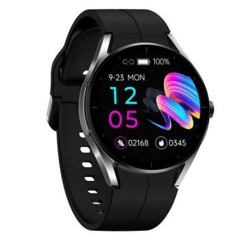 Ceas inteligent Smartwatch iSEN KS05, Display IPS HD 1.32inch, ECG, Ritm cardiac, Presiune sanguina, Glicemie, Oxigen, Bluetooth call, Waterproof IP67 (Negru)